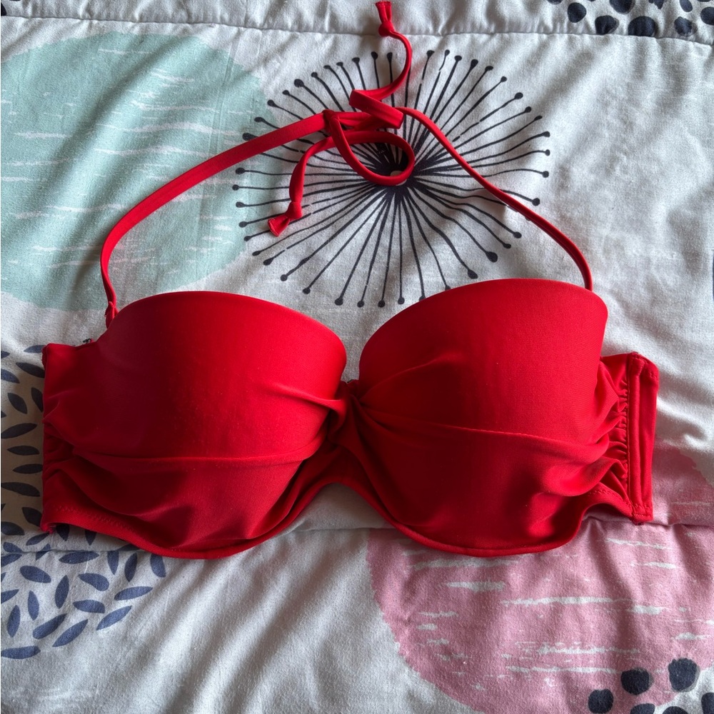 Old Navy Bright Red Bikini Top